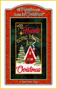 Janine Babich All Hearts Come Home For Christmas Table Topper - Machine Embroidery
