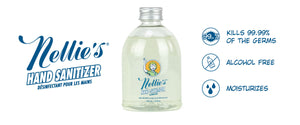 Nellie's Non-Alcohol Hand Sanitizer + Spray Bottle