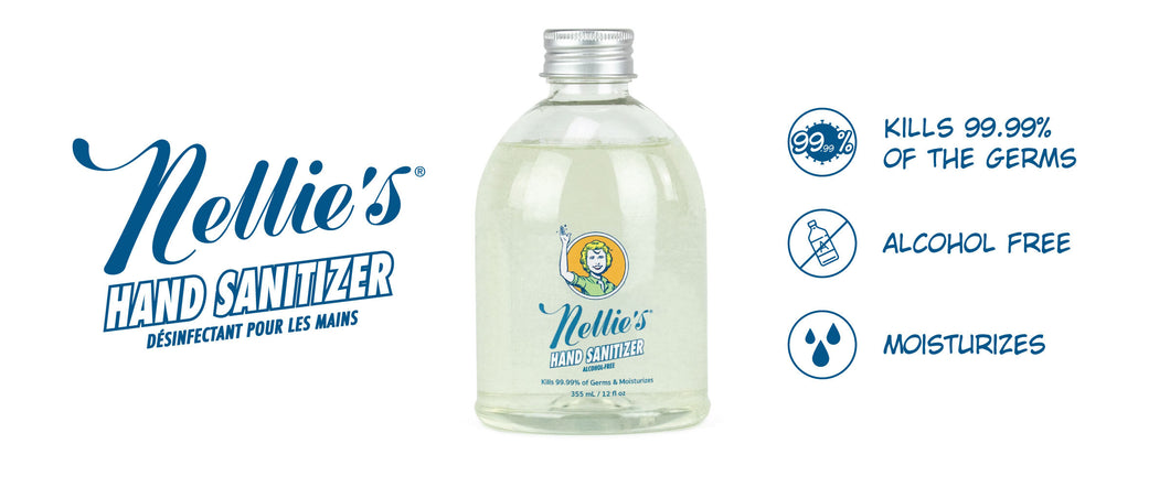 Nellie's Non-Alcohol Hand Sanitizer + Spray Bottle