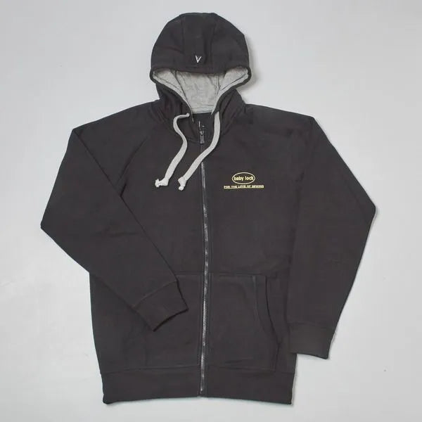 Baby Lock Sweatshirt- Black With Gold Embroidered Baby Lock Logo- Small, Medium, Large or XLarge