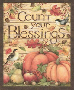 Harvest Count Your Blessings Fabric Panel CP64482