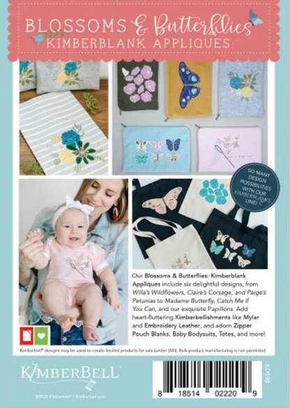 Kimberbell Blossoms & Butterflies: Kimberblank Appliques KD598
