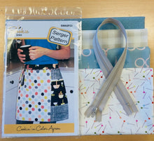 Load image into Gallery viewer, Serger Apron FABRIC KIT BLUE OR PEACH for Sookie Cookin&#39; in Color Apron PATTERN NOT INCLUDED