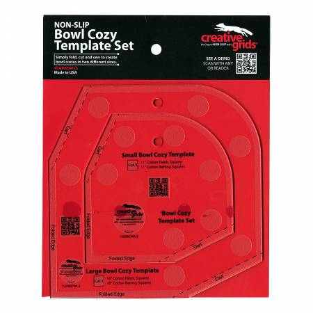 Creative Grids Bowl Cozy Template Set # CGRBOWLS – A1 Reno Vacuum & Sewing