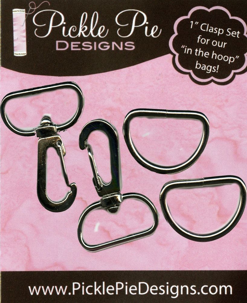 Pickle Pie Designs Clasp and D Ring Set 1/2" or 1"
