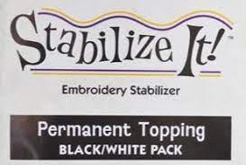 Stabilize it! Permanent topping black/white One of each