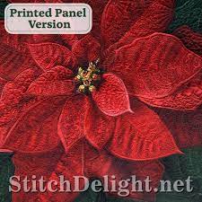 Zoom Class: Embroidering the Hoffman Holiday Poinsettia Panel Using Stitch Delight Designs for Stellaire, Altair, XJ, XE, Meridian 1/24/25 10am-1pm PST