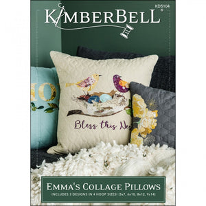 Emma's Collage Pillows Machine Embroidery Design CD KD5104