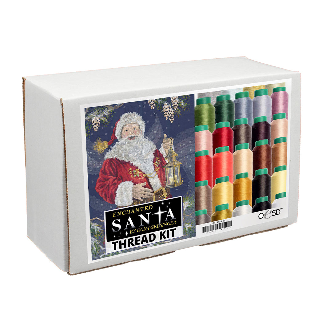 OESD Enchanted Santa Tiling Scene Embroidery Thread Kit