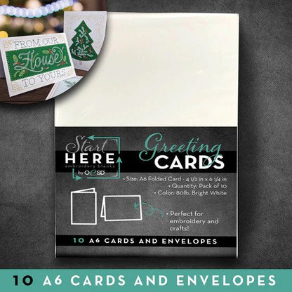 Blank Greeting Cards & Envelopes for Embroidery / Crafts