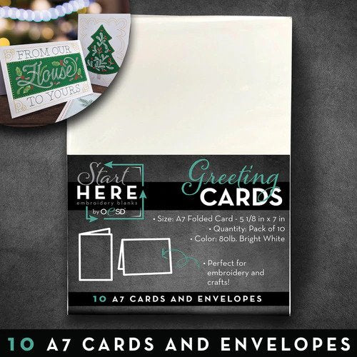 Blank Greeting Cards & Envelopes for Embroidery / Crafts