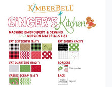Load image into Gallery viewer, Kimberbell Ginger&#39;s Kitchen Bench Pillow Fabric Kit (FABRIC ONLY)