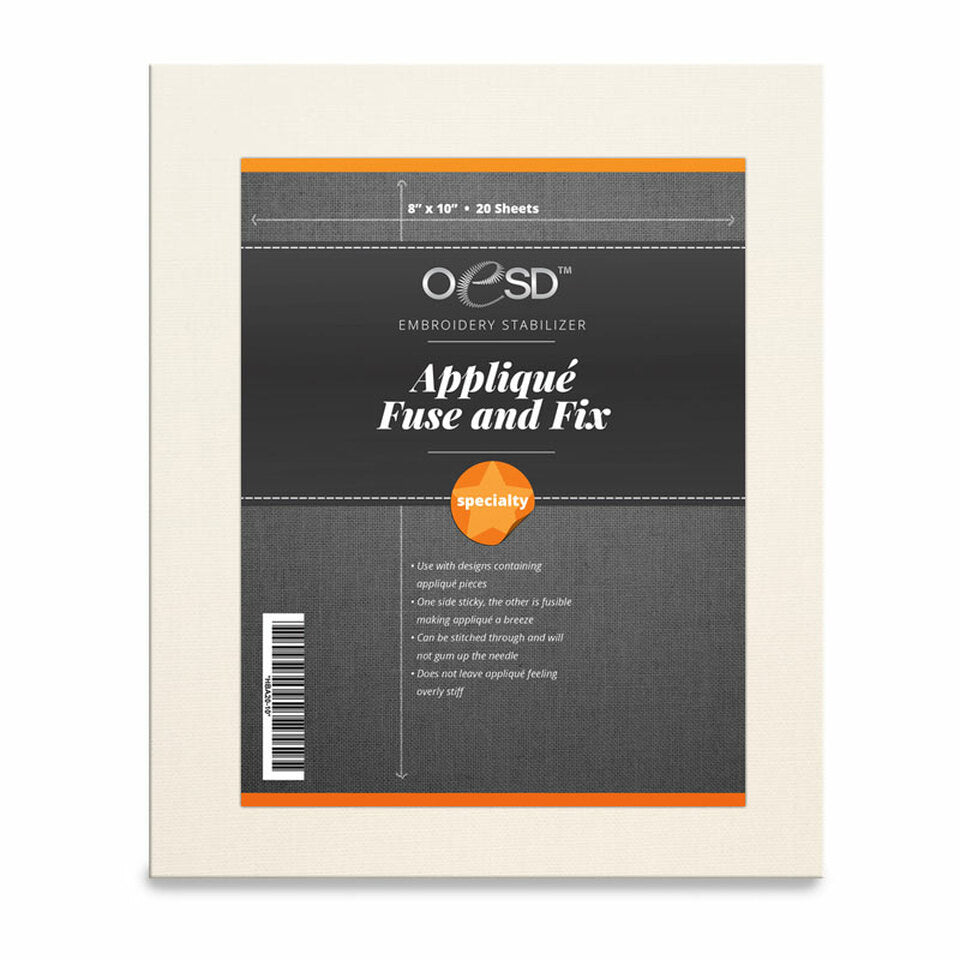 OESD Applique Fuse and Fix 8.5" x 11" Sheets HBA20-10 or PRHBAFF