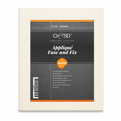 OESD Applique Fuse and Fix 8.5" x 11" Sheets HBA20-10 or PRHBAFF