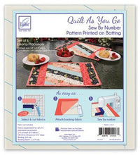 Load image into Gallery viewer, Quilt as You Go Placemat - Pre-Printed Batting set of 6