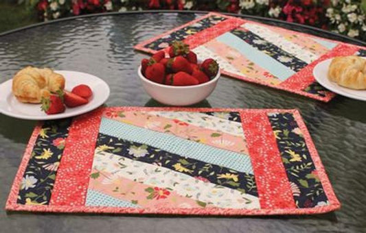Quilt as You Go Placemat - Pre-Printed Batting set of 6