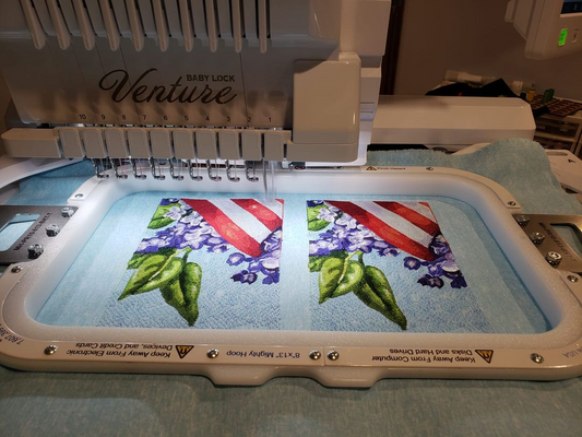 Summer Glory Tiling Scene by Dona Gelsinger OESD