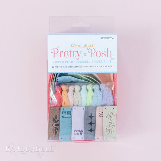 Kimberbell Pretty & Posh Zipper Pouches Embellishment Kit KDKB1266