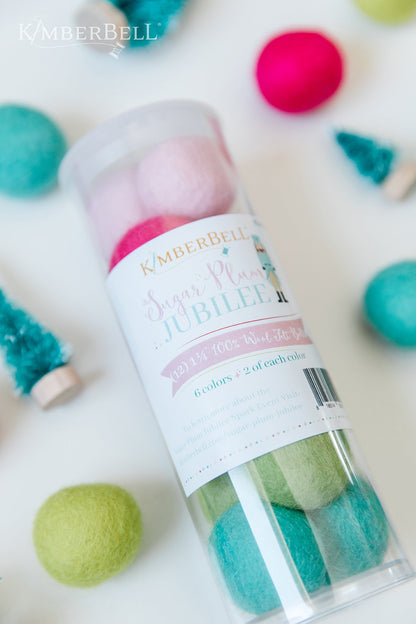 Kimberbell Sugar Plum Jubilee Wool Felt Balls (12ct) 1 1/4" 100% Wool kd1214