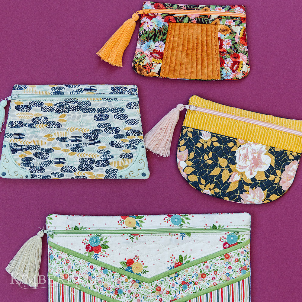 Kimberbell Pretty & Posh Zipper Pouches CD KD5122