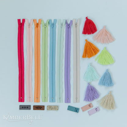 Kimberbell Pretty & Posh Zipper Pouches Embellishment Kit KDKB1266