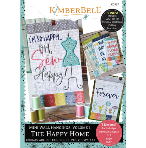 Kimberbell KD567 Mini Wall Hangings Volume 1 The Happy Home Embroidery Designs
