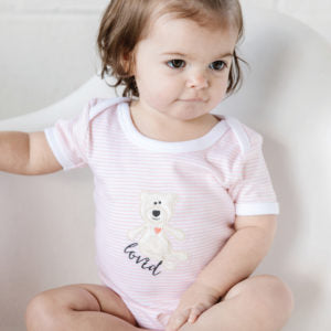 Kimberbell Blushing Peach Infant Bodysuit Set, 3-6 Months, 6-9 Months or 9-12 Months