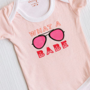 Kimberbell Blushing Peach Infant Bodysuit Set, 3-6 Months, 6-9 Months or 9-12 Months