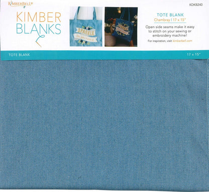 Kimberbell Fill in the Blank: JANUARY 2021 – Sparkle Like You Mean It Chambray Tote w/ EMBROIDERY DESIGN and OPTIONAL embellishment kit