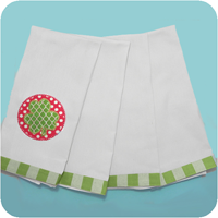 Vintage Gingham Plaid Trimmed Tea Towels