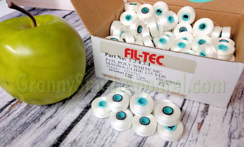 Prewound Magna-Glide Bulk WHITE or BLACK 100/box L Bobbins for Multi Needles or Regular Sewing
