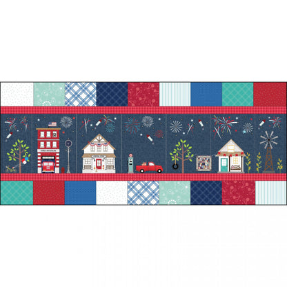 Kimberbell Main Street Celebration Bench Pillow Kit - Fabric Only KIT-MASMSC  DOES NOT COME IN THE BOX