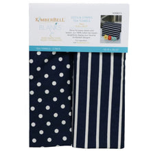 Load image into Gallery viewer, Kimberbell Dots &amp; Stripes Tea Towel Set