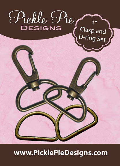 Pickle Pie Designs Clasp and D Ring Set 1/2" or 1"