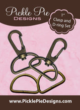 Load image into Gallery viewer, Pickle Pie Designs Clasp and D Ring Set 1/2&quot; or 1&quot;