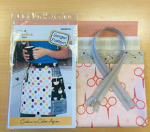 Load image into Gallery viewer, Serger Apron FABRIC KIT BLUE OR PEACH for Sookie Cookin&#39; in Color Apron PATTERN NOT INCLUDED