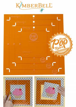 Kimberbell Orange Pop Rulers Rectangular and Square Set