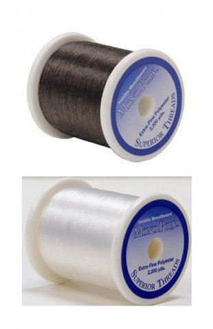 Superior Monopoly Mono Poly Thread Spools and Bobbins Clear Smoke