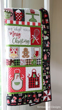 Load image into Gallery viewer, Kimberbell We Whisk You A Merry Christmas Fabric Quilt Kit With BLACK BORDER