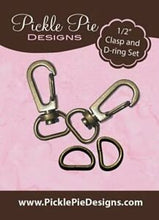 Load image into Gallery viewer, Pickle Pie Designs Clasp and D Ring Set 1/2&quot; or 1&quot;