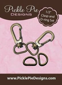 Pickle Pie Designs Clasp and D Ring Set 1/2" or 1"