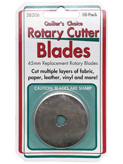 Quilter's Choice Rotary Cutter Blades - 10pkg 45mm 38206