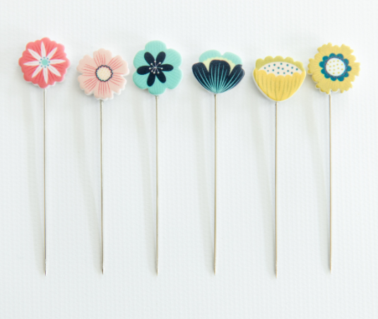 Kimberbell BLOOMIN’ PINS KIDKDKB1273 DECORATIVE BLOOMIN 6ct (OH SEW DELIGHTFUL)