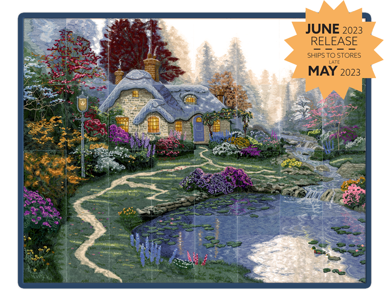 Everett's Cottage by Thomas Kinkade Embroidery Design 80355USB AND/OR Thread Kit IS80355KIT