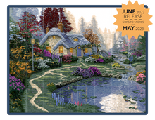 Load image into Gallery viewer, Everett&#39;s Cottage by Thomas Kinkade Embroidery Design 80355USB AND/OR Thread Kit IS80355KIT